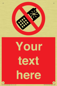 Custom No camera phones Sign